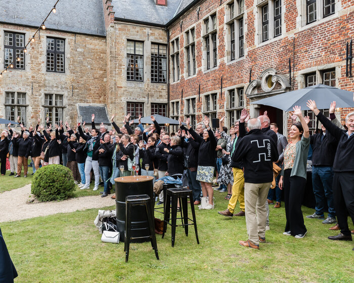 Vrijwilligers in het Kasteel van Laarne