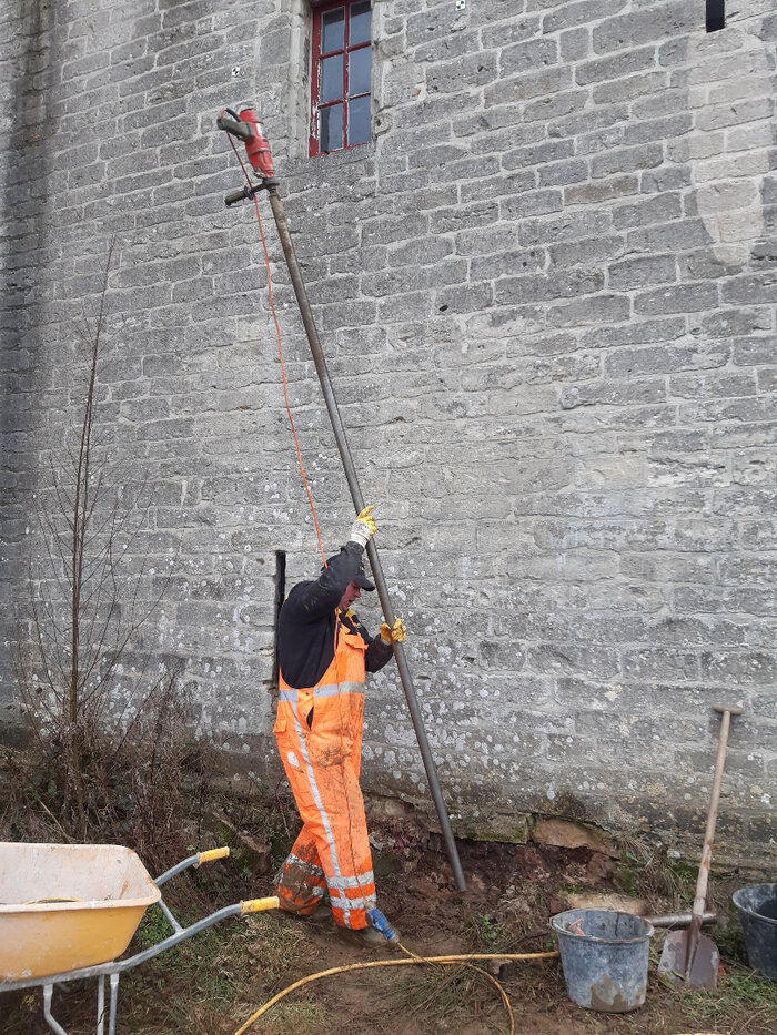 Testboring aan het Kasteel van Horst