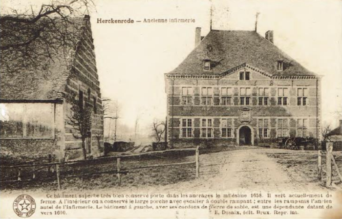 De oude infirmerie doet dienst als boerderij, ca. 1912 