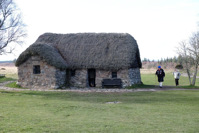 Leanach Cottage bij Culloden Moor, National Trust for Scotland