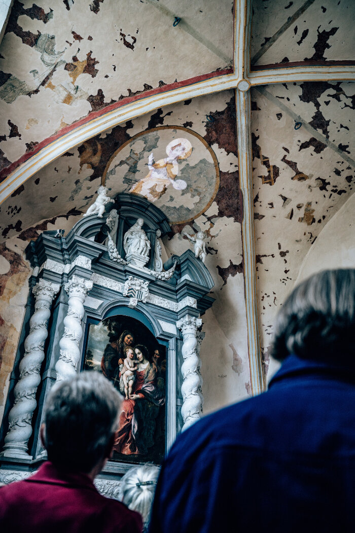 Muurschilderingen in de kapel van het Kasteel van Laarne