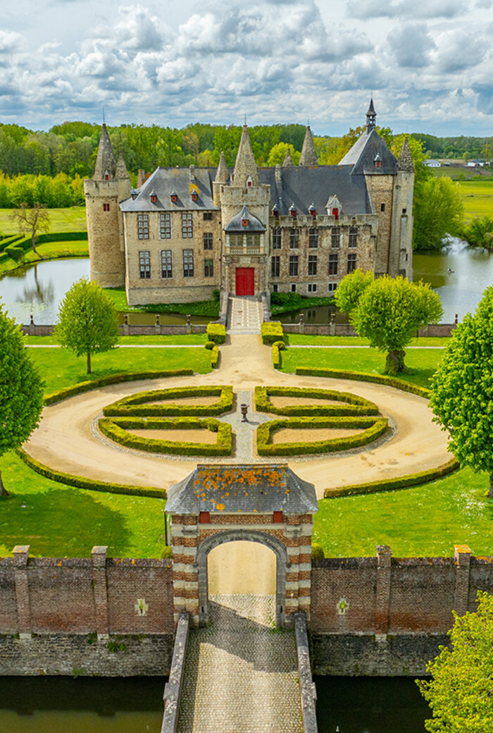 Kasteek van Laarne vanuit de lucht