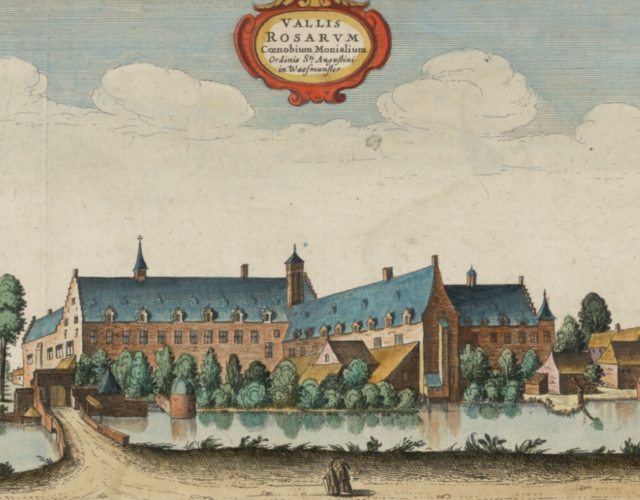 Gravure Roosenberg I uit Flandria Illustrata van Sanderus