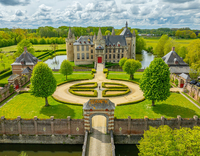 Kasteek van Laarne vanuit de lucht